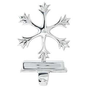 Wholesale Christmas Stocking Holder Rustic Silver Snowflake <b>Mantel</b> Hook Heavy Duty <b>Fireplace</b> Hanger Metal Holiday Stand Rack - Product Image 4