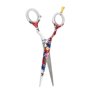Professional Hair <b>Scissors</b> Stainless Steel Sharp Tip Medium Handle Right Handed Salon Cutting Shears <b>Floral</b> Design precision - Product Image 1