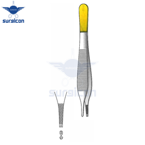 Pinces à dissection Adson 1x2 dents 12 cm (4-3/4 pouces) en acier inoxydable, pinces chirurgicales pour tissus, précision, profil normal - Product Image 6