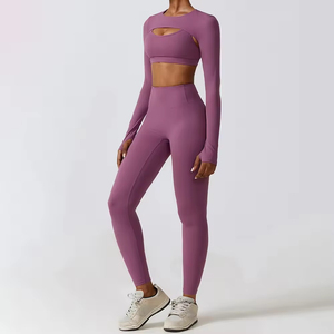 Nouvel Arrivage – Ensemble de Yoga Femme de Qualité Supérieure, Dernier Cri, Taille Élastique, Idéal pour le Fitness – Collection Personnalisable en Promotion - Product Image 1
