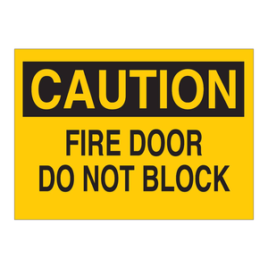 Panneau de signalisation de sécurité : Attention, porte coupe-feu, ne pas bloquer, pour les installations intérieures et extérieures - Product Image 2