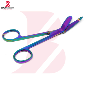 Tijeras para Vendajes Lister de 5.5 Pulgadas, Manuales, Multicolor Arcoíris de Titanio, Acero Inoxidable, Tijeras Médicas para Traumatismos, para Clínica - Product Image 5