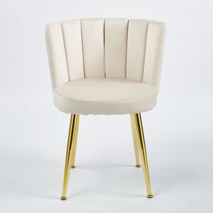 Set da Pranzo Mid-Century 1+4,5 Pezzi con Tavolo con Gambe in Metallo per 4-6 Persone, Piano in Vetro, Tavolo da Pranzo con Base a Piedistallo per Sala da Pranzo - Product Image 3