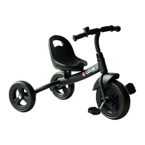 Triciclo Nero Com a 3 Ruote per Bambini, da Interno ed Esterno, con Campanello, Veicolo Ricreativo per Bambini - Product Image 1