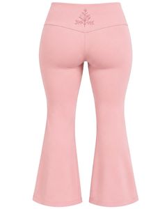 Manufacturer Customized Blush Pink Womens Yoga Set <b>Flare</b> <b>Leggings</b> And Sports Bra Seamless Fitness Gym Wear Activewear Outfit Set - Product Image 6