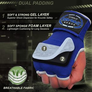Gants intérieurs de boxe rembourrés en silicone, bandages rapides pour les mains, MMA, Muay Thai, Kickboxing, entraînement, arts martiaux - Product Image 2