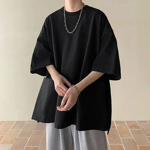 Camisetas de Manga Corta para Hombre, Cuello Redondo, Diseño de Parches, Holgadas, a la Moda, Nuevas, Tallas Grandes, Básicas, Casuales, para Verano - Product Image 4