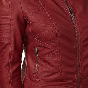 Premium Quality <b>Women</b> Genuine <b>Leather</b> <b>Jacket</b> New Arrival Stylish Slim Fit Windproof <b>Long</b> Sleeve Casual Wear Biker <b>Jacket</b> - Product Image 4
