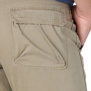Pantalon cargo kaki OEM anti-rétrécissement, coupe décontractée, jambe droite, bas ouvert, en coton, 6 poches, idéal pour le quotidien et facile à porter - Product Image 6