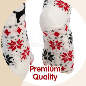 Calzado festivo de invierno con gráficos de muñecos de nieve y textura de tela acogedora para celebraciones navideñas, calcetines navideños - Product Image 6