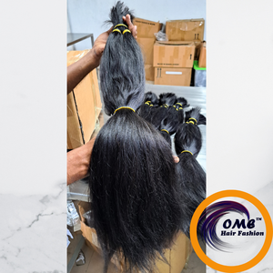 Extensions de cheveux vierges péruviens Remy en vrac, à pointes épaisses et droites |   Cheveux humains 100% naturels |   Tresses épaisses à double trame - Product Image 5