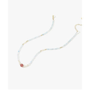 Collier de luxe léger en perles d'eau douce bleu mer pour femmes, chaîne de clavicule, design de niche pour pulls - Product Image 4