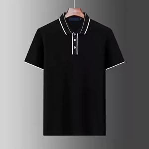 Camisas de polo 100% algodón para hombre al por mayor camisas de moda de manga corta ajustadas de buena calidad con patrón sólido de logotipo propio personalizado - Product Image 4