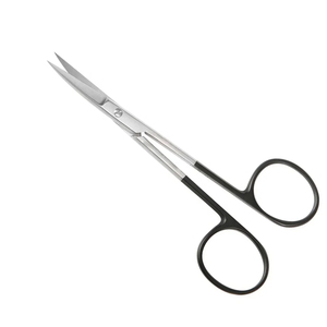 Ciseaux chirurgicaux incurvés de 4,5 pouces avec poignées à anneau noir pour des procédures chirurgicales médicales et cliniques de précision - Product Image 2