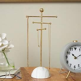 Organisateur de bijoux élégant avec étagère inclinée, présentoir multi-branches, crochets anti-emmêlement, design peu encombrant, décoration intérieure stylée - Product Image 6