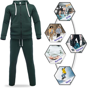 Ensemble de survêtement d'hiver pour homme, logo personnalisé, grande taille, 100% coton, respirant, polaire, élégant, confortable, de qualité supérieure, tendance - Product Image 5