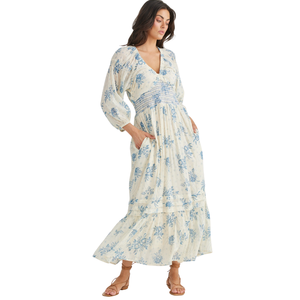 Vestido Largo Floral para Mujer, Cómodo para Uso Diario - Product Image 3