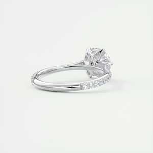 แหวนหมั้นเพชรทรงกลม 2.35 กะรัต เพชรเลี้ยงในห้องปฏิบัติการ ดีไซน์ Cathedral Royale Pavé Floral Basket ประดับเพชรแบบ Graduated Pave หกขา - Product Image 6