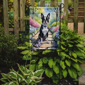 Boston Terrier Printemps Chemin Jardin Drapeau Multicolore Décoratif Yard Drapeau Bannière pour Patio Oeuvre Fleur Lits Boîte Aux Lettres Drapeau Taille - Product Image 2