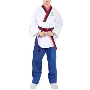 Adult Taekwondo Gi High Quality Polyester/Cotton <b>Blend</b> Smooth Texture Reinforced Seams Comfortable Jiu Jitsu Kimono Front - Product Image 5