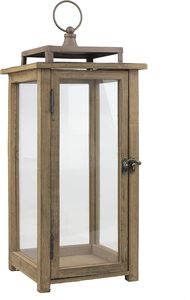 Rustic Wooden Candle Lantern Decorative Glass Lantern for Home <b>Wedding</b> <b>Table</b> Centerpiece Farmhouse Decor - Product Image 6