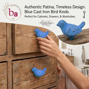 ลูกบิดตู้เหล็กหล่อ Ba Blue Bird ดีไซน์ทันสมัย ทนทาน ปรับได้ ใช้ได้กับลิ้นชักครัวและตู้เสื้อผ้า ติดตั้งง่าย - Product Image 3