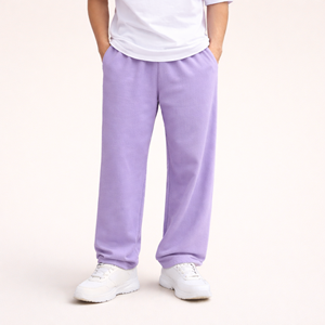 OEM Custom Logo Puff Print <b>Oversize</b> <b>Sweatpants</b> Basic Sports Casual Pants with Pockets Solid Color - Product Image 1