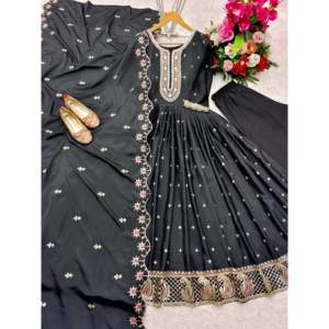 Robe de soirée élégante pour femmes avec pantalon et dupatta, ensemble élégant - Product Image 4