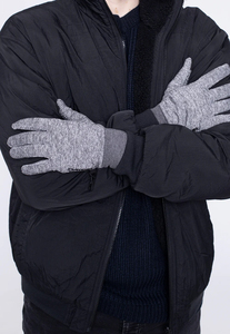 Magic Knitting <b>Wool</b> Acrylic <b>Gloves</b> Wrist Length Thermal Plain Style Winter Casual Touchscreen Elastic Sports Gray - Product Image 4