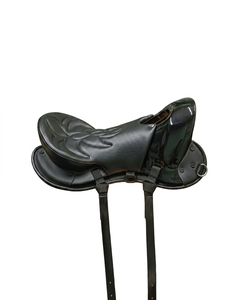 Sillín de Montar Profesional Ligero de Nailon y Cuero para Interiores, Asiento Ergonómico Acolchado, Correas de Sujeción Seguras, 16 Pulgadas, 5-10 G - Product Image 1