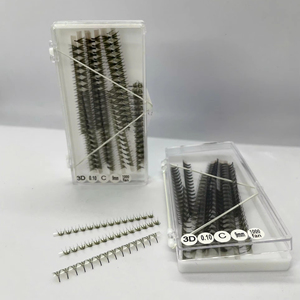 ขนตาปลอมแบบพัดสำเร็จรูปทรงแหลม รุ่น Russian Volume  แบบ D DD C CC Curl  ขนาด 0.05 0.07 3D 4D 5D 6D  วัสดุ PBT ของเกาหลี ให้ลุคธรรมชาติ - Product Image 1