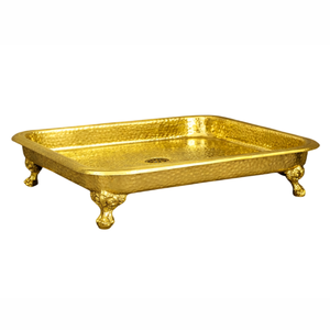 Meilleures ventes : Base de douche rectangulaire à pieds en laiton, finition polie brillante et martelée, pour salle de bain moderne - Product Image 4