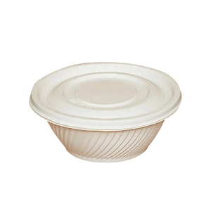 Tazón Redondo Compostable de 12oz de Almidón de Maíz con Tapa, Contenedor Desechable Ecológico para Alimentos, para Ensaladas, Burritos, Restaurantes y Comida para Llevar - Product Image 2