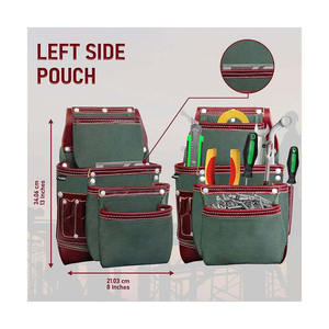 Ceinture porte-outils en cuir de qualité supérieure, personnalisée, avec pochette à outils combinée, support pour outils de charpentier, organiseur de travail, ceinture porte-outils en cuir à vendre - Product Image 6