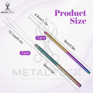 Kit Profesional de Agujas de Gancho para Tejer Cabello con Efecto Arcoíris, para Extensiones de Cabello con Micro Anillos, I-Tip y Pluma, Herramientas de Estilismo para Salón - Product Image 3