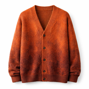 2026 Men's Stylish Winter Mohair <b>Cardigan</b> <b>Sweater</b> Soft Hairy Knit Button Up Casual Clothing Comfortable Warm Layering Wear - Product Image 1