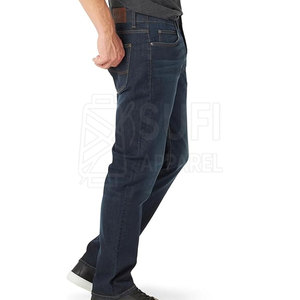 Jean slim décontracté pour homme, style urbain moderne, avec poches renforcées, poids moyen, 100 % coton respirant, écologique, hiver - Product Image 3