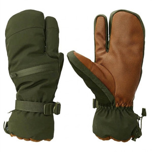 Guantes de esquí impermeables OEM personalizados de 3 dedos, unisex, térmicos, aislantes, para snowboard, antideslizantes, con cremallera. - Product Image 5