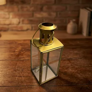 ARTISAN DESIGN L194 Handmade <b>Brass</b> Glass <b>Lantern</b> with Irregular Shape Premium Quality Home Decor Wedding <b>Lantern</b> - Product Image 3