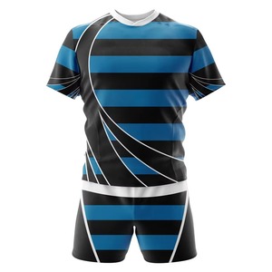 Vêtements de sport en gros, uniformes de rugby personnalisés, sublimés, respirants, à séchage rapide, ensemble maillot et short de rugby pour équipe, vêtements d'entraînement - Product Image 2