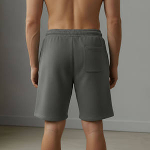 Shorts homme 100% coton de haute qualité, style décontracté été, broderie personnalisée, couleur unie, respirant, style hip hop, coupe ample. - Product Image 4