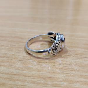 Anillo de piedras preciosas de plata amatista facetada anillo de piedra púrpura mejor anillo de Plata de Ley 925 - Product Image 3