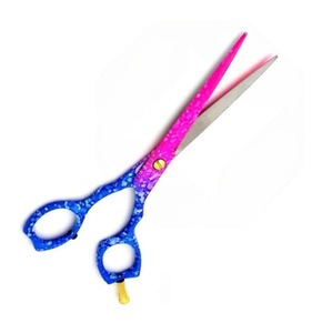 <b>Left</b>-<b>Handed</b> Stainless Steel Barber <b>Scissors</b> with Ceramic Handle Sharp Blade Tip 28 Teeth for Hair Beauty - Product Image 1