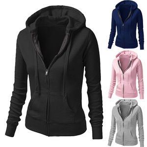 Sudadera de Mujer Estilo Athleisure, Corte Clásico, Primavera/Invierno, Diseño a Cuadros, Bordado Frontal, Cierre de Cremallera, Forro Polar Ecológico, Tallas Grandes, Estilo Urbano - Product Image 5