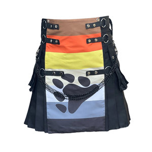 Kilt écossais moderne pour hommes, motif drapeau et patte d'ours, kilt utilitaire tendance, vente en gros 2026 - Product Image 4
