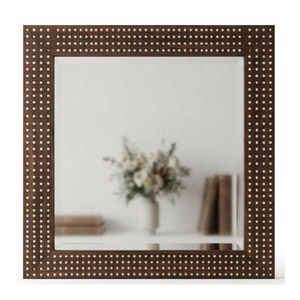 Cadre de miroir en os incrusté fait main, motif damier noir et blanc, miroir mural pour salon, couloir, accent décoratif pour la maison - Product Image 5