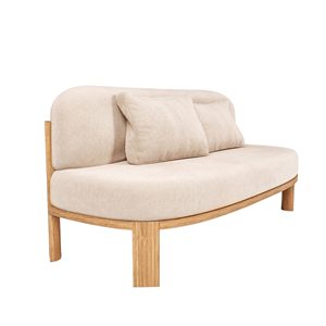 Elegante Sofá Lounge de 2 Plazas en Madera de Mango para Oficina, Recepción, Sala de Estar, Vestíbulo y Decoración de Interiores Contemporánea - Product Image 3