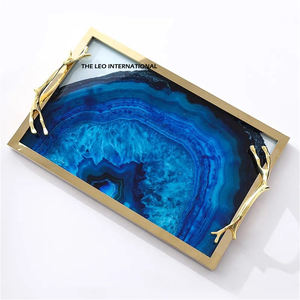 Platos de Servicio Metálicos Pulidos Creativos para el Hogar, Bandejas para Aperitivos, Dulces, Frutas, Bandejas de Almacenamiento de Calidad Sostenible - Product Image 5