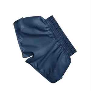 Pantalones Cortos de Muay Thai con Logotipo Personalizado, Pantalones Cortos de Kickboxing Azul Marino Satinado, Pantalones Cortos de Entrenamiento MMA para Hombre, Pantalones Cortos Profesionales de Boxeo Tailandés - Product Image 4