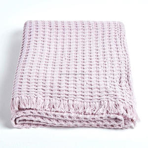 Manta de Algodón de Alta Calidad, Suave, Tipo Waffle, Ecológica, con Textura Dobby, 150x170 cm, para Uso Doméstico - Product Image 6